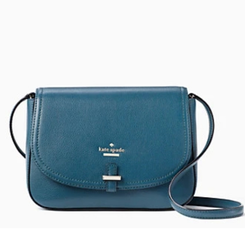 Kate Spade Emerald Forest Pebbled Leather Patterson Drive Kailey Crossbody Bag